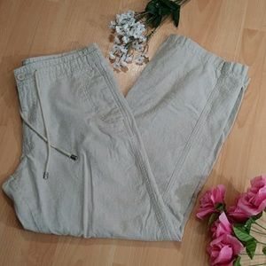 🍍Marc Anthony linen Drawstring Long Pants